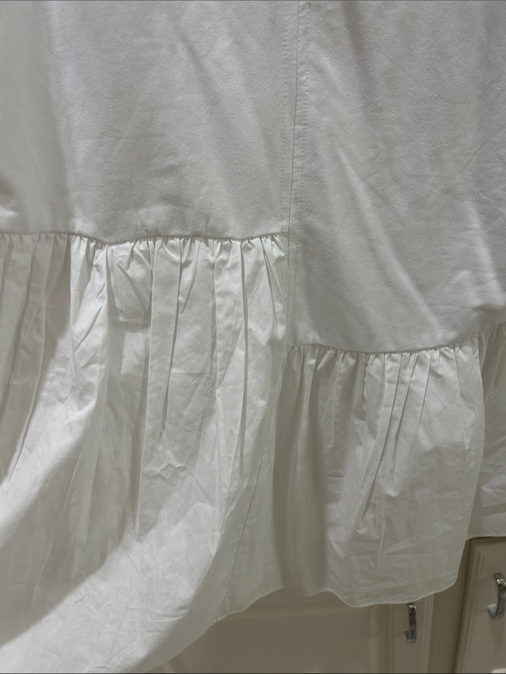 English Factory White Puff Sleeve Tiered Mini Dress - Picture 5 of 10